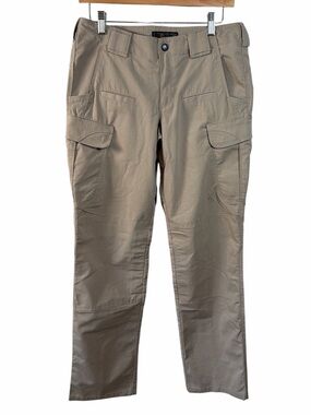 5.11 Tactical Women’s Khaki Cargo Pants with Multiple Pockets Size 8 Long